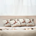 thumbnail image 3 of Ambesonne Basketball Throw Pillow Cover Pack of 4, Humor Funny Giraffe Dunk, 4 Pcs-16" x 16", Cinnamon Off White Green, 3 of 5