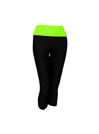 Stretch Skinny Shiny Neon Active Yoga Pilates Club Party High Rise