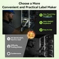 thumbnail image 3 of Phomemo H1100 Handheld Label Maker, Label Printer Machine with Tapes, Portable Label Tape Makerfor Home, Office Organization, Multiple Fonts Symbols Borders Easy to Use Inkless, 3 of 7