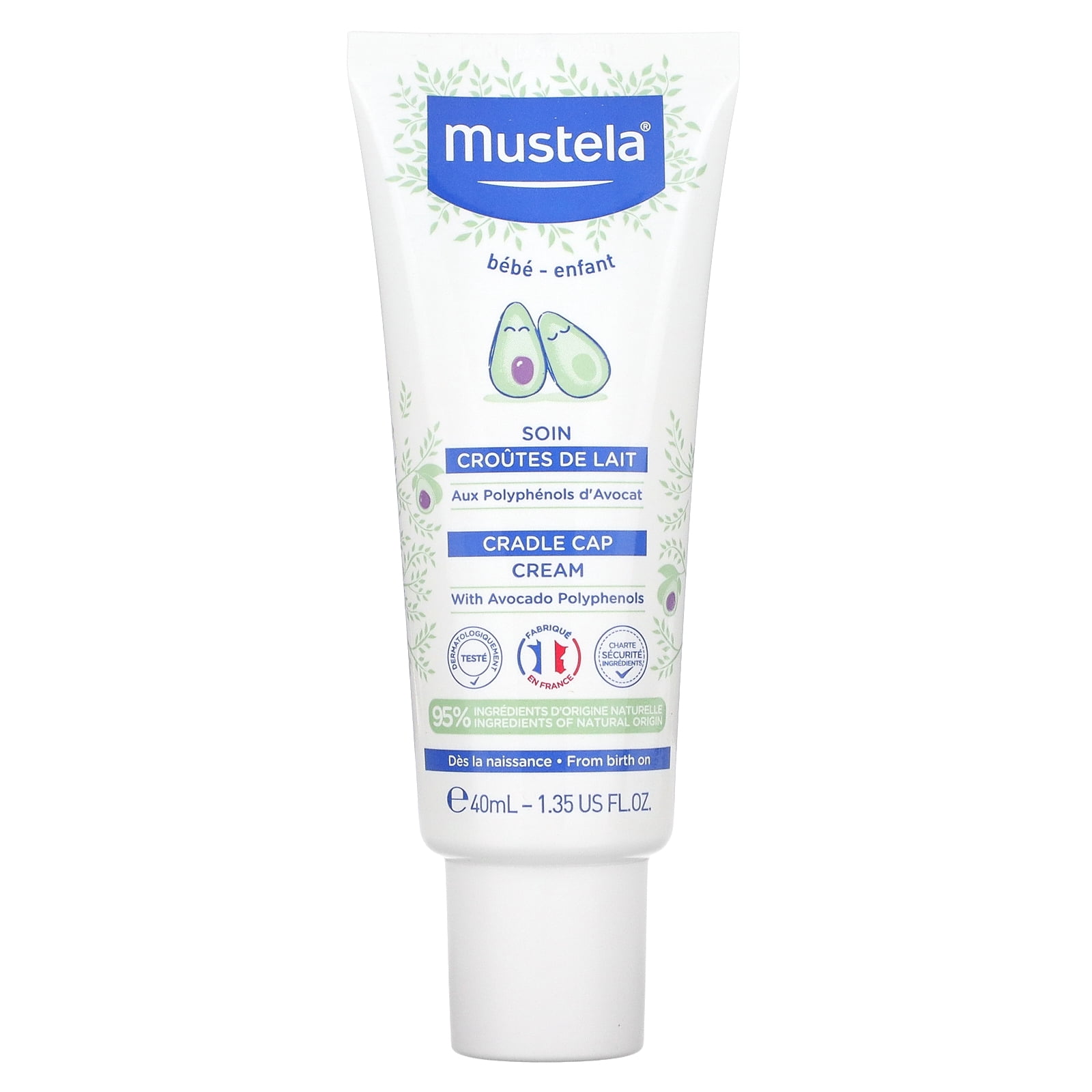 Mustela Fragrance Free Baby Cradle Cap Cream - 1.35 fl oz