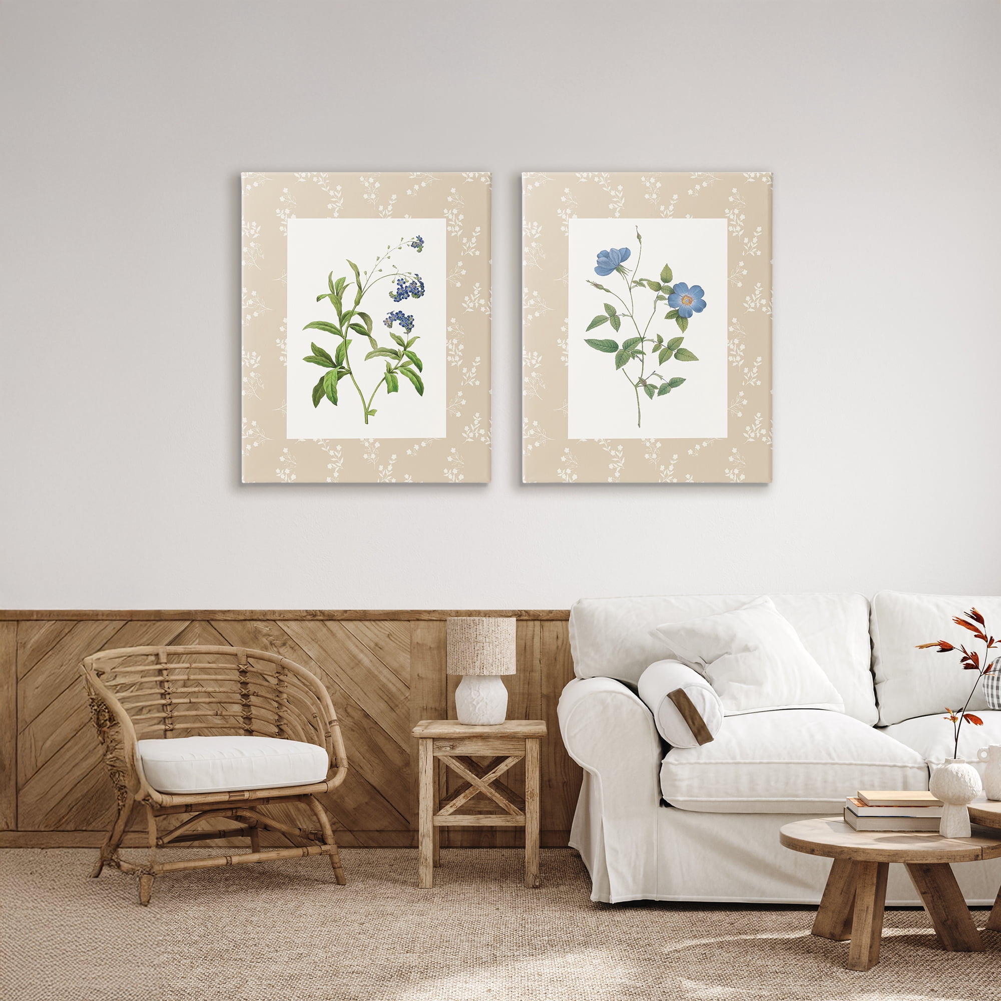 Stupell Industries Herbs on Beige Botanicals 2 Piece Canvas Wall Art Set, design by Val Rhodes
