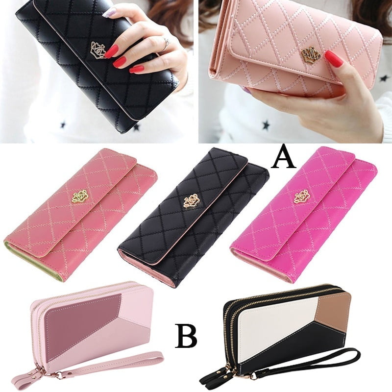 Ladies Wallet Purse Wallet with Card Compartment Women Leather Double