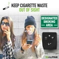 thumbnail image 4 of Outdoor Cigarette Butt Disposal Receptacle - Wall Mounted Ashtray with Removable Bin for Smokers (Black), 4 of 5