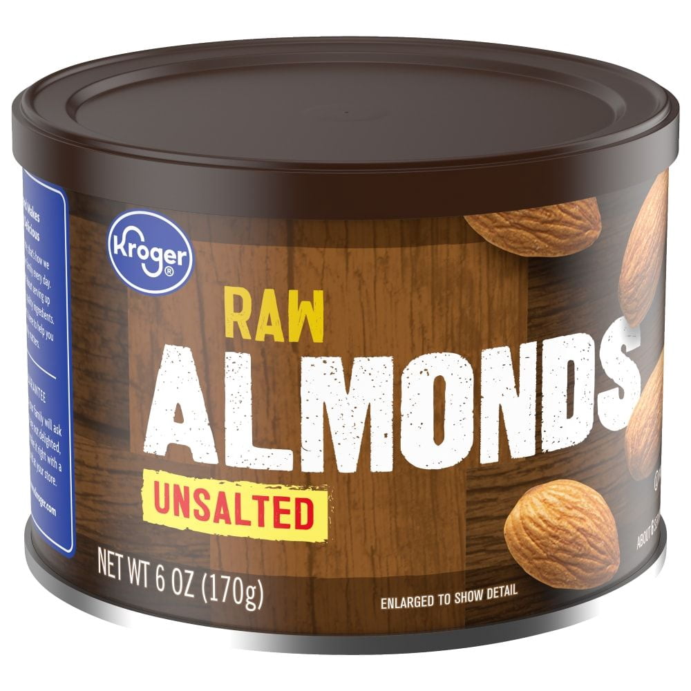 KR Raw Unsalted Almonds 6 oz - Pack of 3