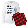 thumbnail image 5 of CafePress - It's Been A Bad Day - Women's Long Sleeve Relaxed Fit Cotton Light Pajama Set, 5 of 7