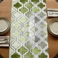 thumbnail image 5 of Sage Green Morocco 120 Inch Table Runner, Vintage Grey Shabby Chic Plaid Farmhouse Dresser Scarf Cotton & Linen Tablerunner for Dining/Kitchen Island/Holiday Party Décor 13" x 120", 5 of 9