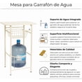 thumbnail image 4 of Mueble Porta Garrafón con Encimera de Madera y Cesta Extraíble o Estructura Mesa Metálica Blanca con Dispensador de Garrafon en Cocina Multiusos Compacta y Fácil de Usar (Chico), 4 of 6