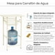thumbnail image 4 of Mueble Porta Garrafón con Encimera de Madera y Cesta Extraíble o Estructura Mesa Metálica Blanca con Dispensador de Garrafon en Cocina Multiusos Compacta y Fácil de Usar (Chico), 4 of 6