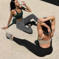 thumbnail image 3 of Women's Fleece Lined Leggings Winter High Waisted Soft Stretch Thermal Warm Workout Yoga Pants S-2xl, 3 of 5