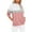 Pink, variant on Augper Women's Color Block Tops Casual Long Sleeve Tunic Round Neck Pullover Shirts