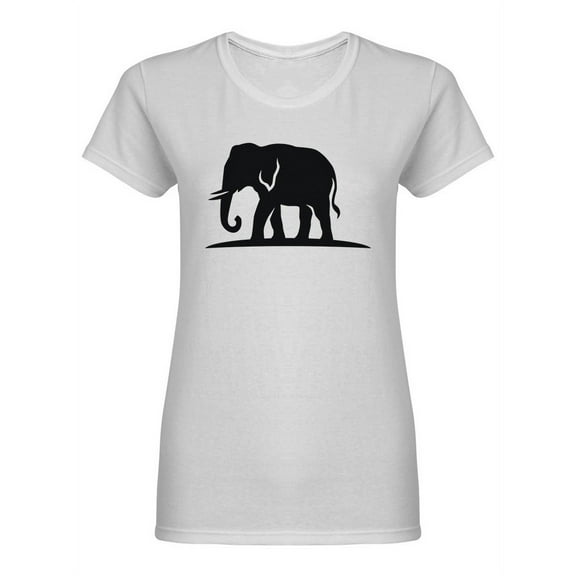 Elephant Walking Graphic Shaped T-Shirt Women -Image by Shutterstock, Female XX-Large