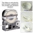thumbnail image 1 of Label Machine Ribbon Printing Ribbon Abrasion Resistant Waterproof Anti-Scratch For Epson LW Series 12mm White Bottom Black Letter, 1 of 7