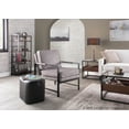 thumbnail image 3 of LumiSource Black Steel, Walnut Wood, Clear Glass Display Coffee Table, 3 of 7