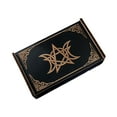 thumbnail image 4 of Caja de Tarot de Madera Porta Cartas Coleccionable Pequeño Regalo Decorativo Rectangular Juego Estrellas Luna, 4 of 9