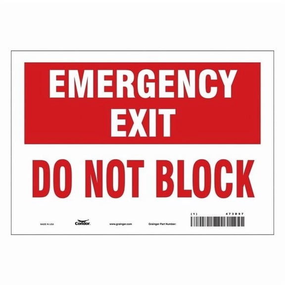 Condor Safety Sign,7 in x 10 in,Vinyl 473D97