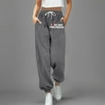 thumbnail image 2 of Women Pants Lined Sweatpants Love My Girlfriend Print Straight Leg Pants Bottom Sweatpants Joggers Workout High Waisted Pants Valentine'S Day Jogging Sports Stylish Trousers For Female, 2 of 4
