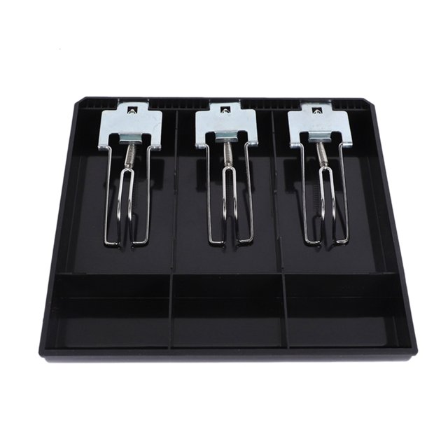 2X 3-Grid Money Cash Coin Register Insert Tray Replacement Cashier Drawer Storage Register Tray Box Classify Store