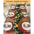thumbnail image 4 of 13 Inch Round Placemats Set of 4, Red Christmas Non Slip Heat Insulation PP Table Mats, Snowman Truck Xmas Tree Ball Snowflake Winter Washable Place Mats for Kitchen Dining Party Table Decor, 4 of 7