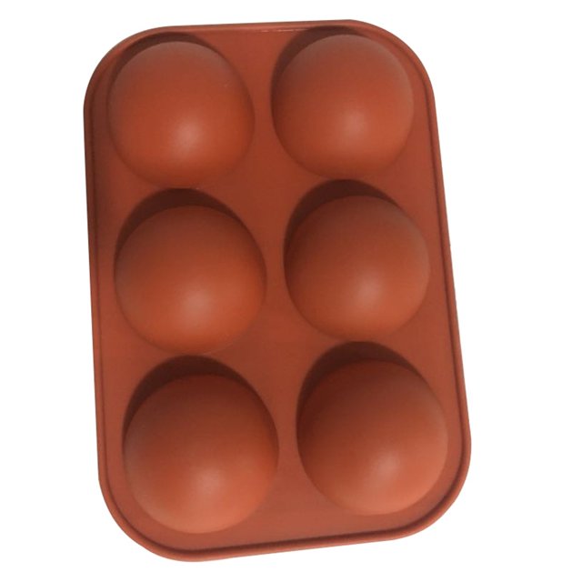 Toystoory 1 molde de 6 rejillas para pasteles, molde para hornear de media bola, cubitos de hielo, velas de gelatina de Chocolate, bandeja de silicona DIY, Herramientas y accesorios para hornear TYPE1 Toystoory HA001669-00