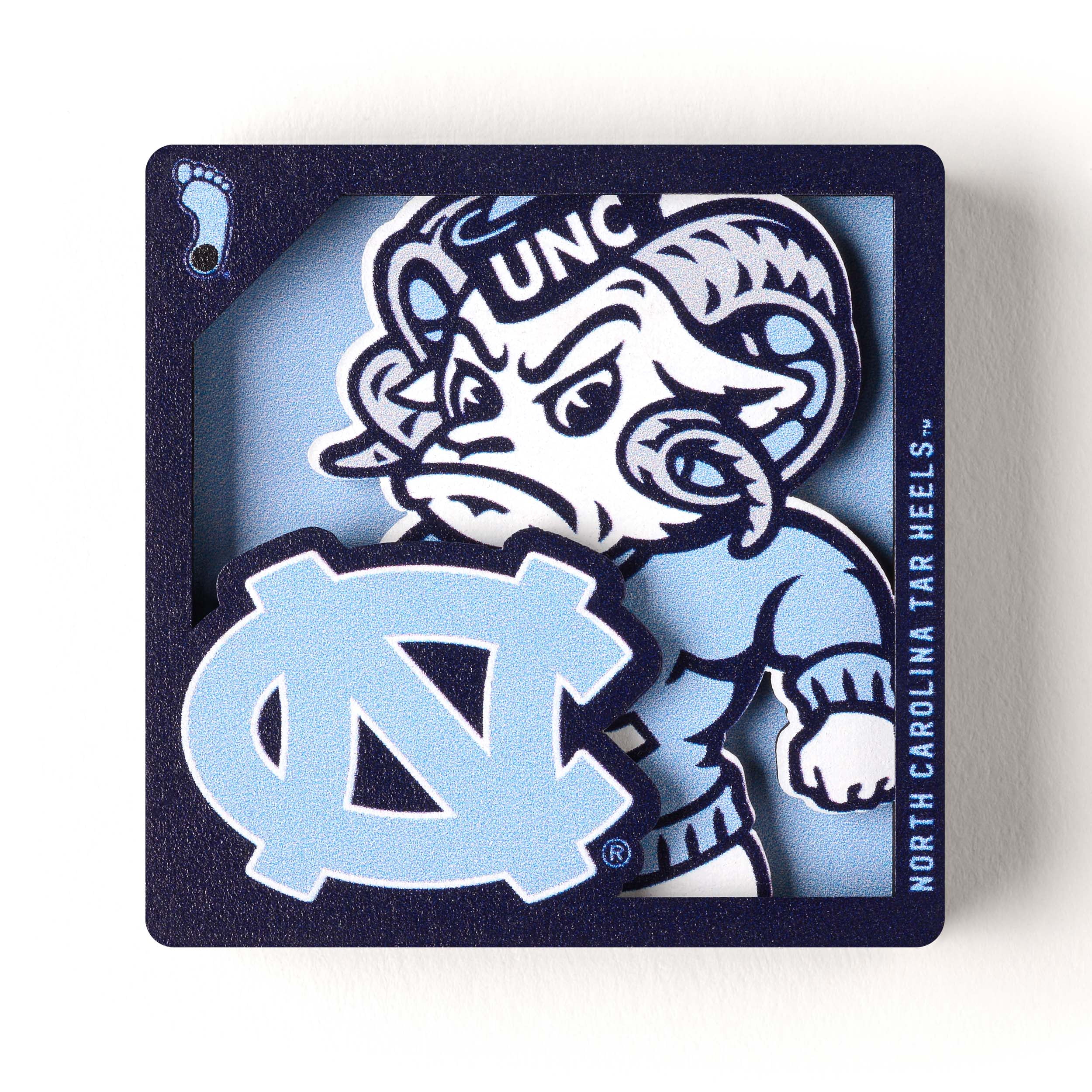 YouTheFan NCAA North Carolina Tar Heels 3D Logo Series Magnet