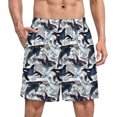 thumbnail image 1 of NICKSUN Shorts de Pyjama Amusants pour Hommes, Bas de Pyjama Doux avec Poches, Baleines, m, 1 of 6