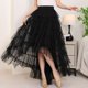 thumbnail image 3 of Gibobby faldas de lentejuelas para mujer para mujer elegante cintura alta cóctel fiesta boda acampanada una línea faldas midi(Negro, Talla única), 3 of 5