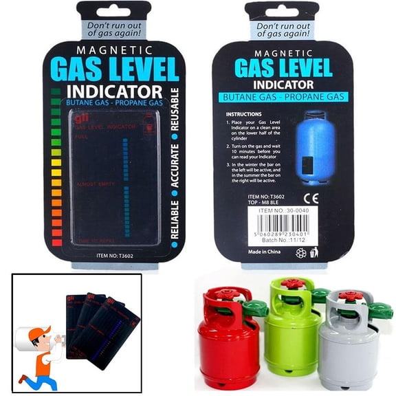 Magnetic Gas Level ,Reusable Propane Fuel Level Indicators Propane Tank Gauge,Propane Butane LPG Fuel Gas Tank Level Magnetic Gauge for Home Kitchens, Outdoor Barbecues, Camping