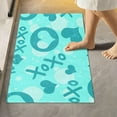 thumbnail image 2 of Bathroom Rug Mats Teal Cute Hearts Print, Bath Mats for Bathroom Non-Slip, Super Soft and Water Absorbent, Microfiber Bath Rugs, Bathroom Rugs for Bathroom Floor, Tub and Shower, 17.3"x13.4", 2 of 4