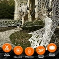 thumbnail image 2 of 6,5ft Toile d'Araignée Halloween Décorations Araignées Extensibles Extérieures Filet Coupe-Votre-Propre Araignée Flexible Filet Réutilisable Lavable Toile d'Araignée pour Halloween Hanté Maison Décor, 2 of 7