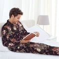 thumbnail image 5 of Bingfone Men's Pajama Set 2 Piece Loungewear PJs, Long Sleeve with Pajama Pants-Romantic Paris, 5 of 7