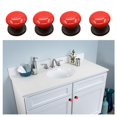 thumbnail image 1 of 4 Pcs Self-Stick Resin Cabinet Knobs Pull Handle Round Shape Drawer Auxiliary Pulls Handle Helper Kitchen Sliding Door Window Wardrobe Handle Sticker Cupboard Knobs (Red), 1 of 6