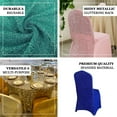 thumbnail image 4 of Efavormart Black Spandex Stretch Banquet Chair Cover With Metallic Glitte Dinning Event Slipcover For Wedding Party Banquet, 4 of 11