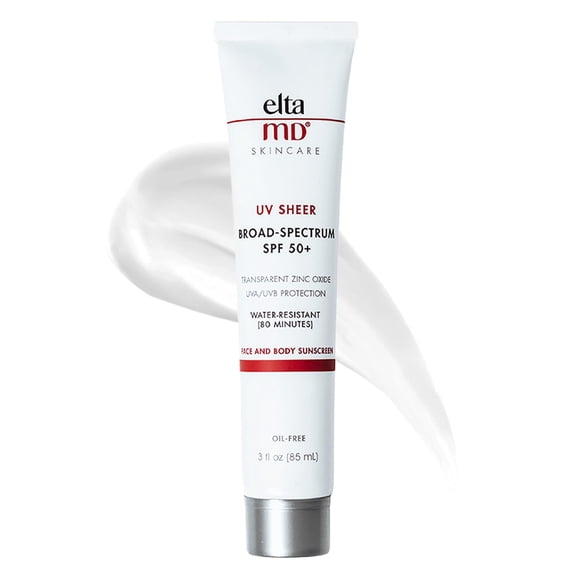 Loción de protección solar EltaMD UV Sheer SPF 50+ para rostro y cuerpo, 90 ml