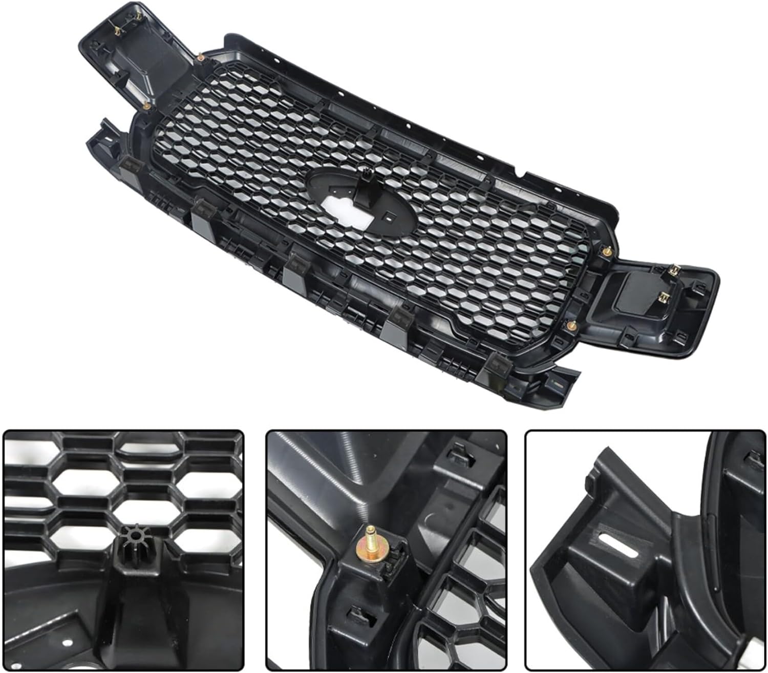 Front Bumper Grille – Black Texture With Chrome Trim – For 2018-2020 Subaru Crosstrek