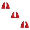 thumbnail image 2 of Ruiboury 2pcs Waterproof Devil Horn Car Sticker Turn Heads On Road Interesting Stickers red 3Set, 2 of 6