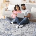 thumbnail image 6 of Naar Marfi 2X8 Area Rug, Blue/Grey Oriental, Non-Slip and Non-Shedding Area Rugs for Home Bedroom, Kitchen Floor, Bathroom, Dining and Office, 6 of 10