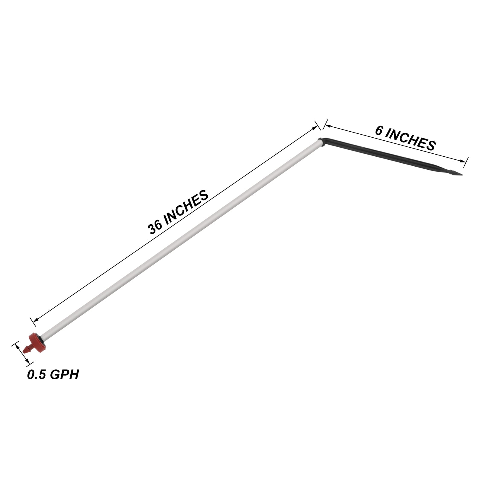 Netafim Automatic Irrigation Dripper Stake Assembly, 0.5 GPH, Bundle of 25