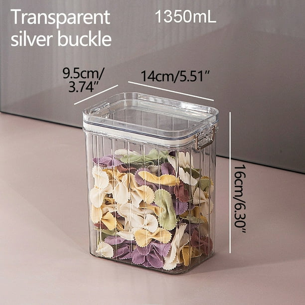 Food Storage Container, Airtight Canister, Kitchen Pantry Organization, Plastic Sealed Jar for Dry Goods, 1 Count