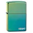 thumbnail image 3 of 49191ZL High Polish Teal Zippo Logo Pocket Lighter, 3 of 15