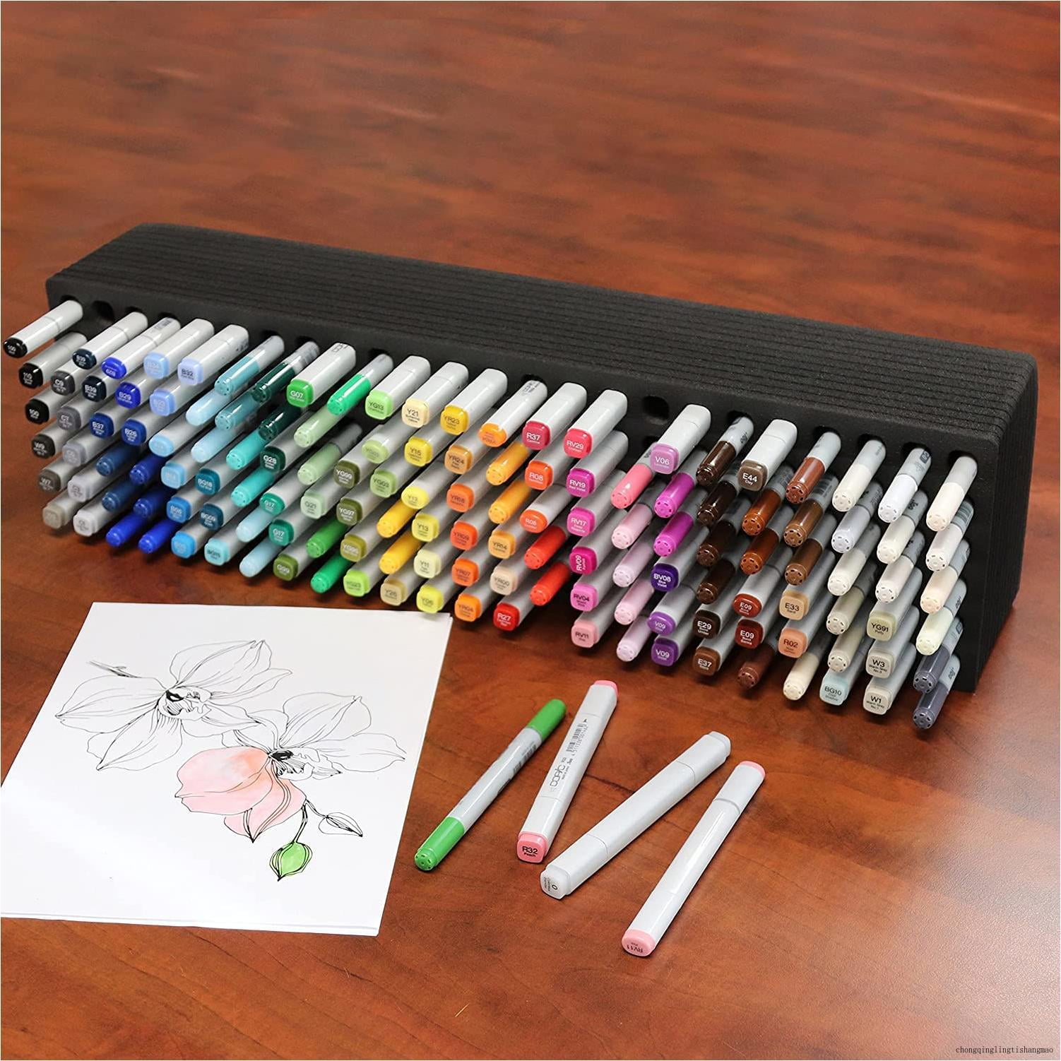 Art Marker Storage Tray Organizer Pen Pencil Brush Storage Design Stand