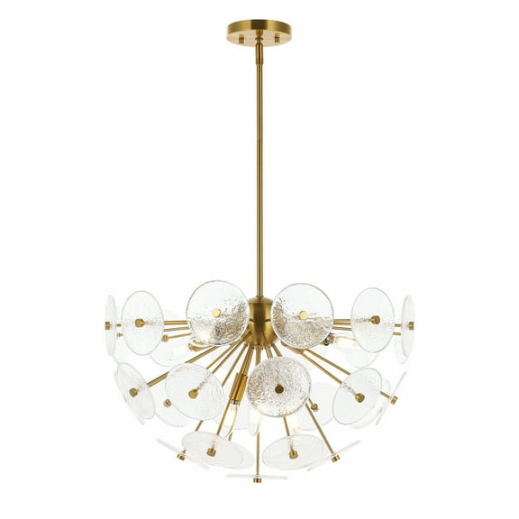 SAFAVIEH Miri 6-Light Brass Metal Pendant Light with Shade