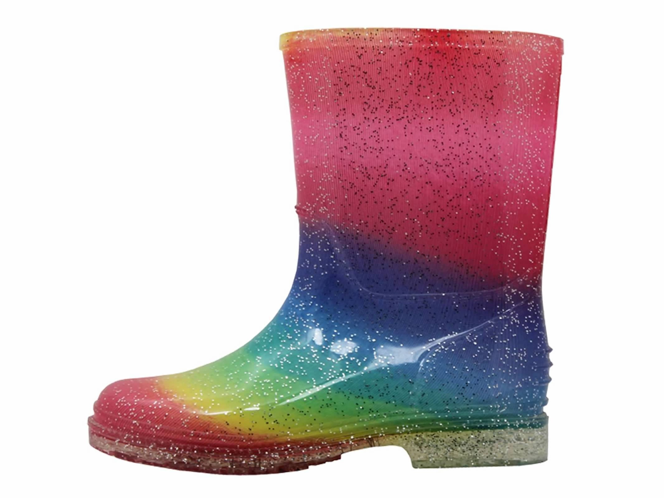 Rain Boots Rainbow Glitter Toddler 