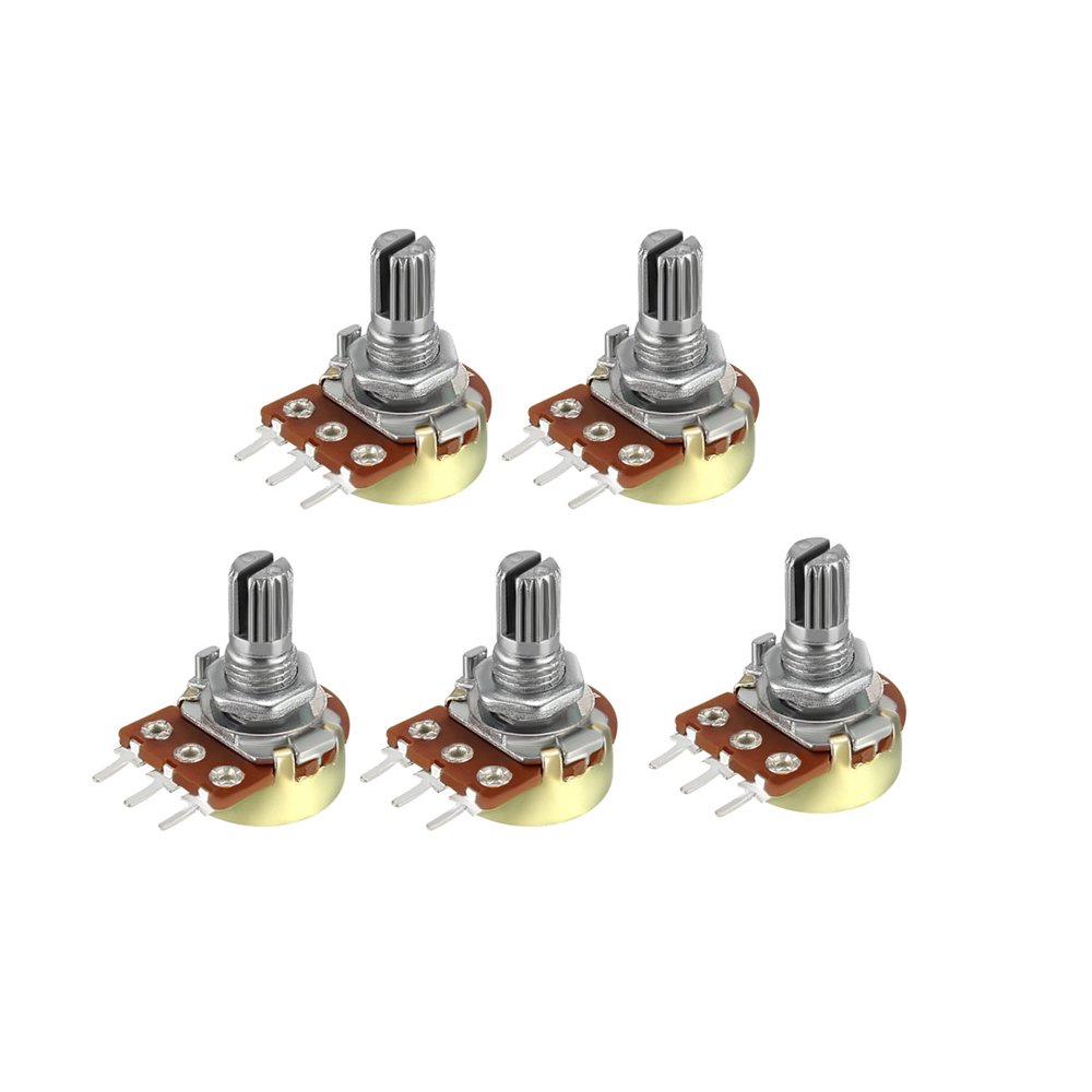 WH148 10K Ohm Variable Resistors Single Turn Carbon Potentiometer 5pcs