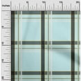thumbnail image 1 of oneOone Cotton Poplin Baby Blue Fabric Madras Check Quilting Supplies Print Sewing Fabric By The Yard 56 Inch Wide, 1 of 1