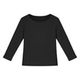 thumbnail image 3 of Maean Girls Long Sleeve Shirts Crewneck Ribbed Casual Stretchy Tops Tees Undershirts for Kids Toddler, 3 of 5