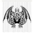 thumbnail image 3 of Ambesonne Space Shower Curtain, Cosmic Evil Monster, 69"Wx70"L, Black White, 3 of 5