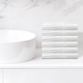 thumbnail image 2 of REGALWOVEN Striped Cotton Washcloths, Comfort 6 Pack Face Towels, Absorbent Towels for Hotel, Spa White 13' x 13', 2 of 7