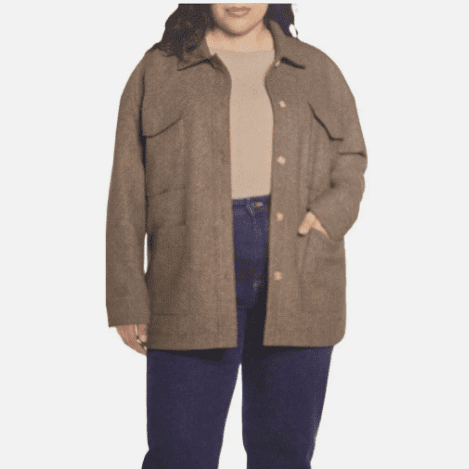 Banana Republic Ladies' Structured 4 Pocket Super Soft Shirt Jacket Large Brown