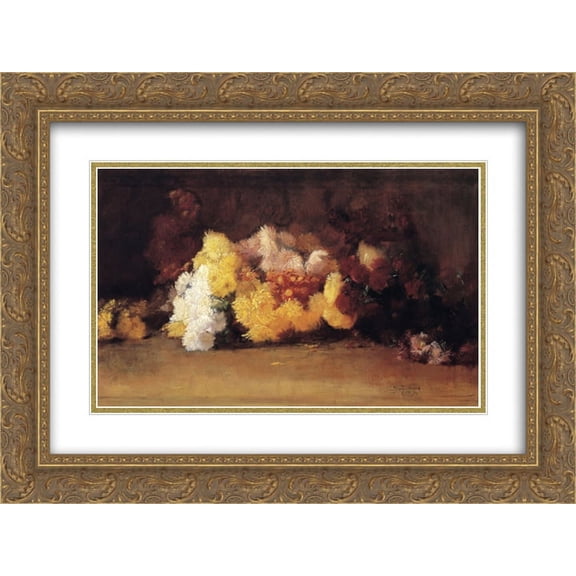 Guy Rose 2x Matted 24x20 Gold Ornate Framed Art Print 'Chrysanthemums'