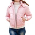 thumbnail image 2 of XPMWRP Women's Quilted Solid Color Zip Hooded Jacket Long Sleeve Casual Waterproof Coat Winter Padded Puffer Coat with Pockets Pink S, 2 of 9